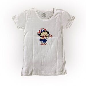 Puma White Short Sleeve Tee with Cartoon Graphic